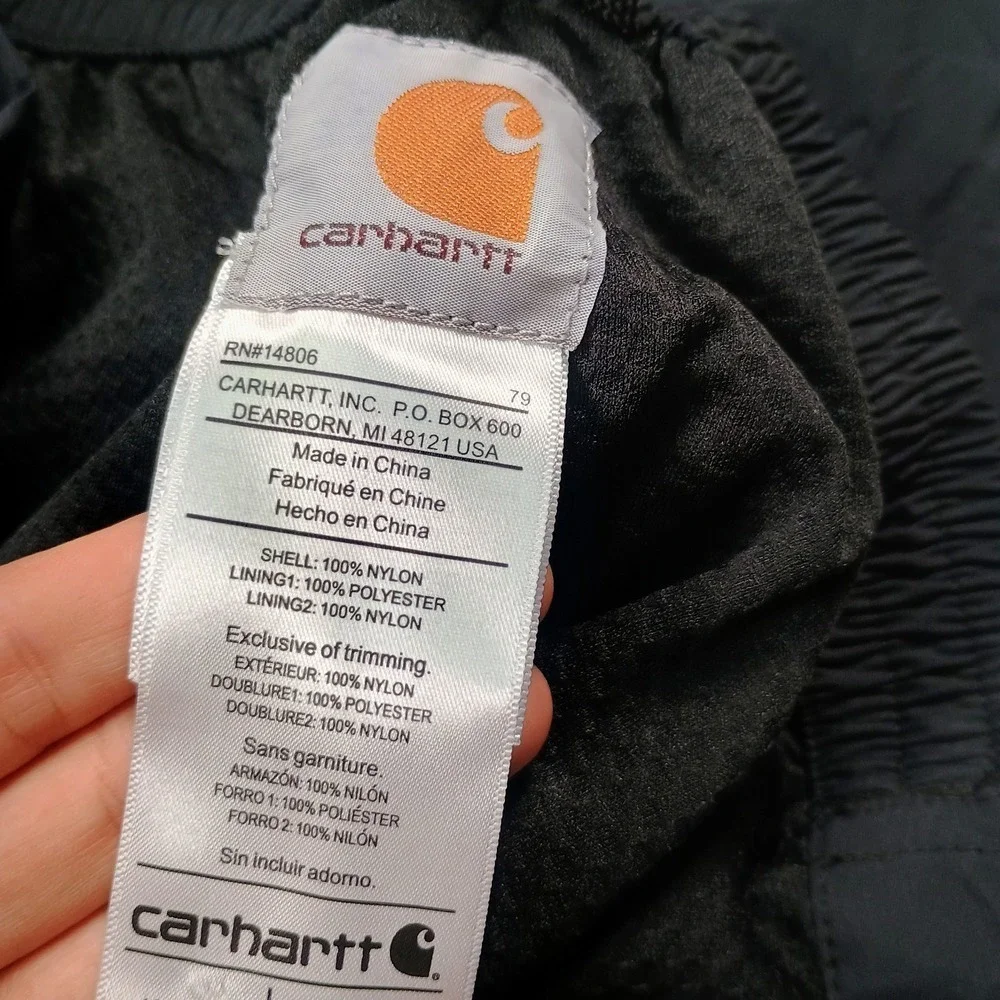 Carhartt Women's Black Zipper Leg Snap Snow Winter Lined Outdoor Pants XL